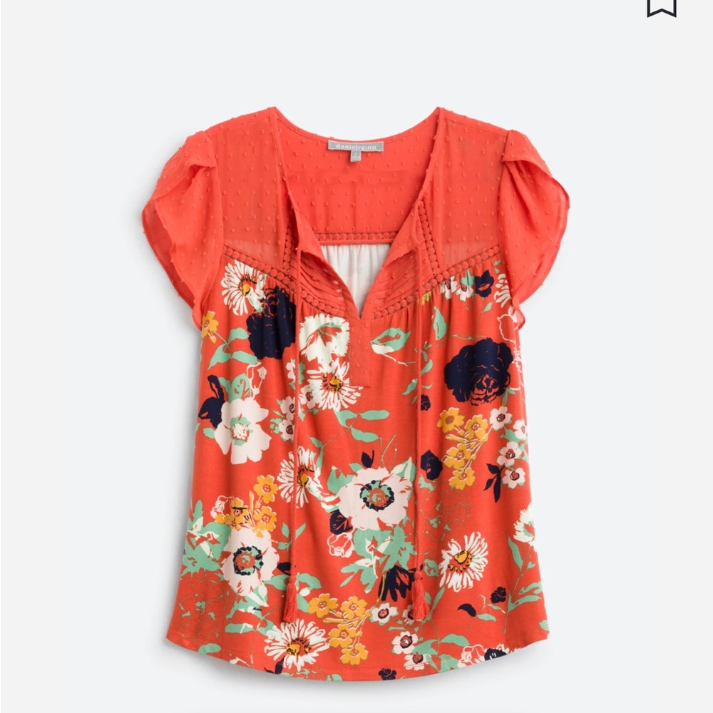 Daniel Rainn Stitch Fix blouse orange multicolor new without tags size large.
